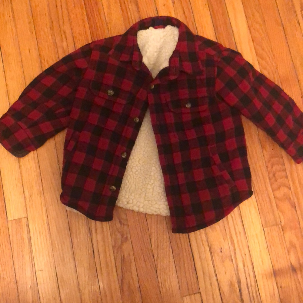 Toddler Buffalo Plaid button up jacket